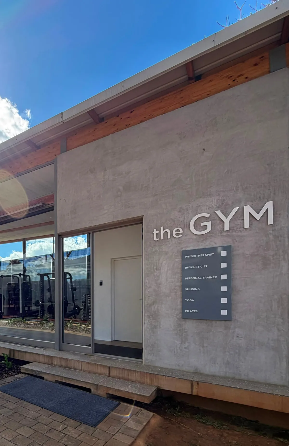 The entrance to the gym at Movewell Padel PMB